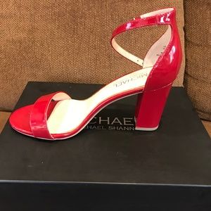 Women's Michael Shannon Red Sascha Sandals (NEW)